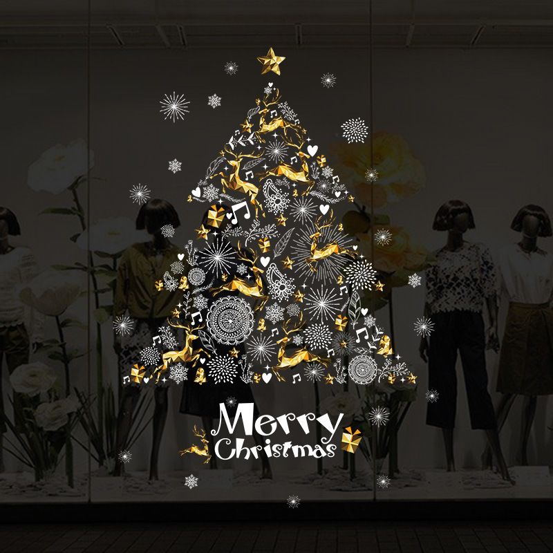 Decal dán tường cây thông noel 60x90cm