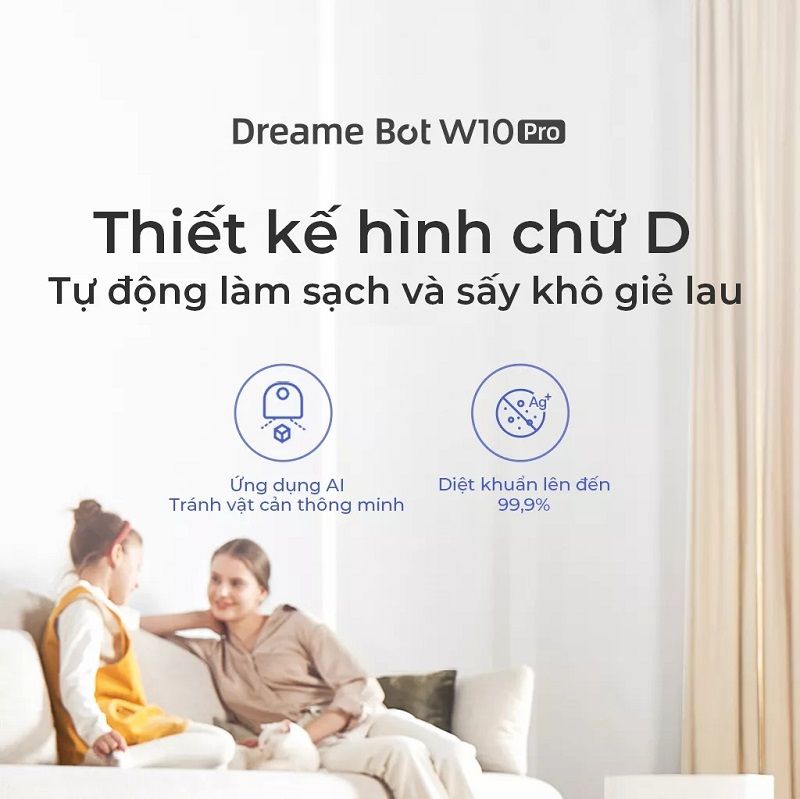 Robot Hút Bụi Lau Nhà Dreame Bot W10 Pro