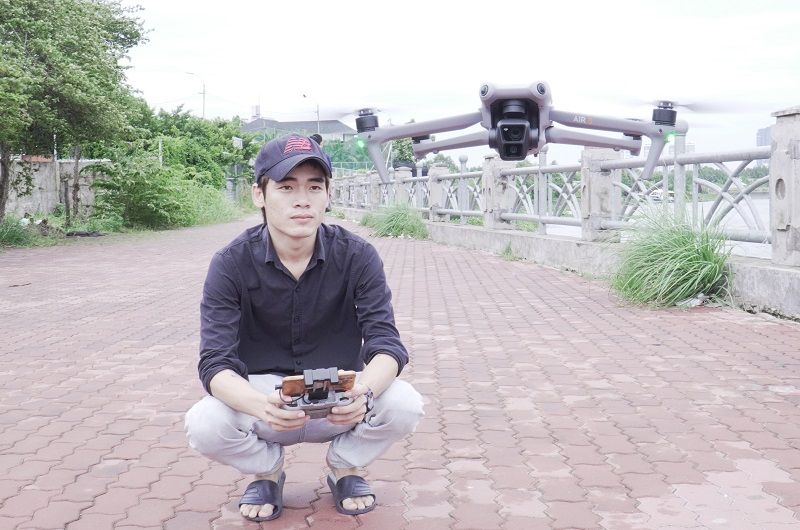 Ảnh chụp khi Dji air 3 đang chuẩn bị bay lên