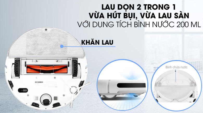 Robot hút bụi Xiaomi Mi Robot Vacuum Mop Pro Bản Nội Địa