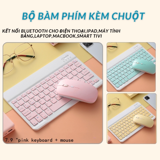 Combo Bàn Phím và Chuột Mini Bluetooth