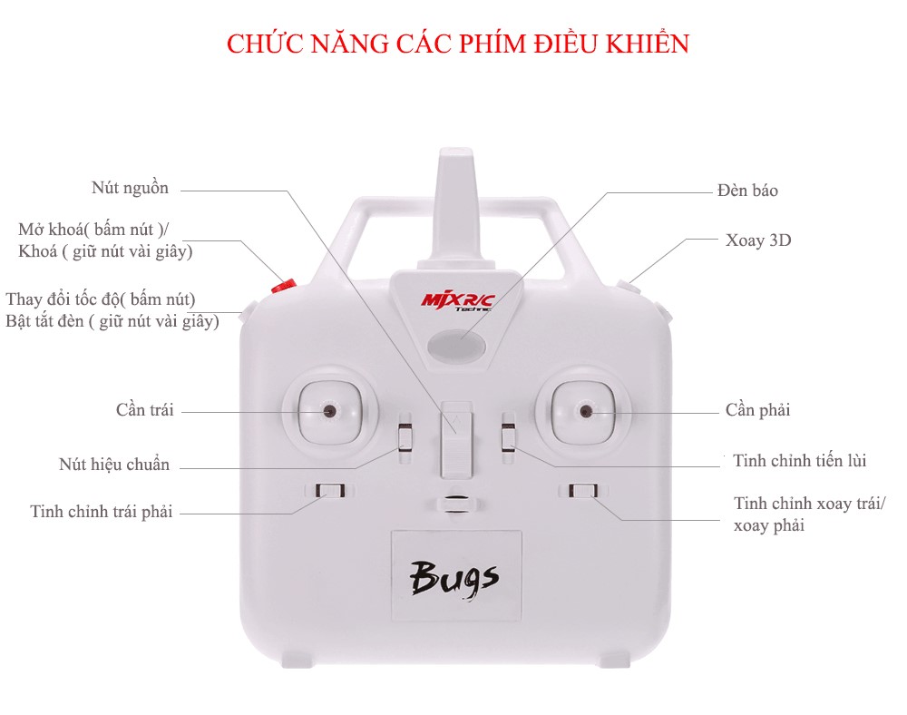 Flycam MJX Bugs 3 Động Cơ Không Chổi Than