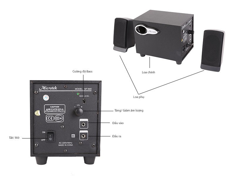 Loa Vi Tính Microtek MT-840 2.1