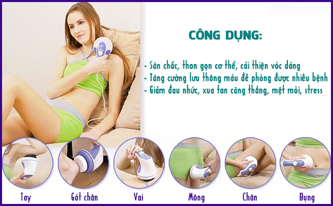 Máy massage cầm tay Relax Spin Tone A781 4 đầu