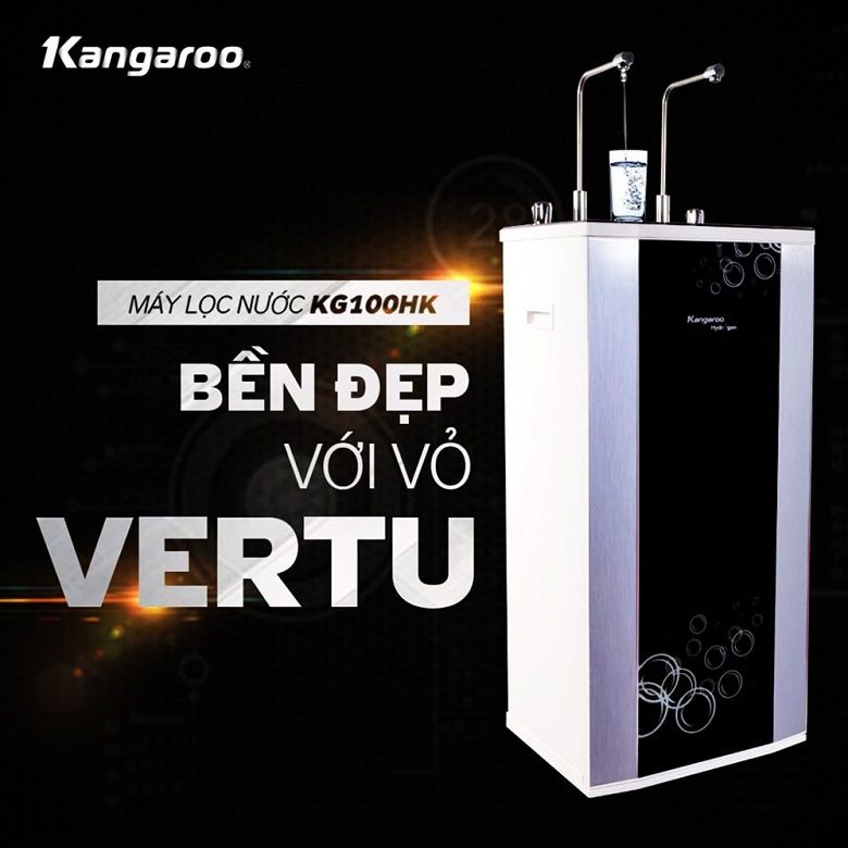 Máy lọc nước uống trực tiếp 10 lõi Kangaroo Hydrogen KG100HK 2 vòi nóng lạnh