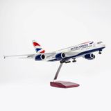 Mô hình Máy bay lắp ghép British Airways Airbus A380 47cm có đèn Led