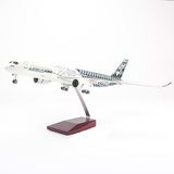 Mô hình Máy bay lắp ghép Original Striped Airbus A350 47cm Có đèn led