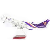 Mô hình Máy bay lắp ghép Thai Airways B747 Có đèn led 47cm