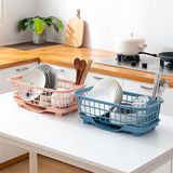 Rỗ úp chén dĩa có khay đựng nước 45x23x13cm một tầng