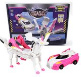 Ô tô biến hình kỳ lân robot unicorn bộ 2 xe lắp ráp