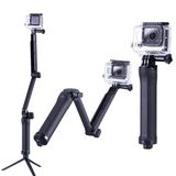 Gậy chụp hình 3 khúc cho camera Gopro, SJCAM, Yi xiaomi