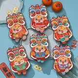 Set 6 bao lì xì hình con rồng chibi màu sắc dễ thương may mắn cho năm mới 2024