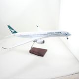 Mô hình Máy bay lắp ghép Cathay Pacific Airbus A350 47cm có đèn LED