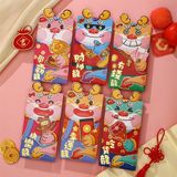 Set 6 bao lì xì năm con rồng 2024 chibi dễ thương cho bé nhiều hình(dọc) 21-41