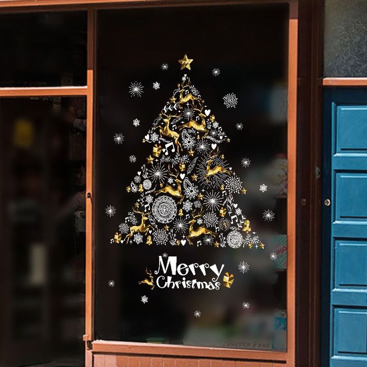 Decal dán tường cây thông noel 60x90cm