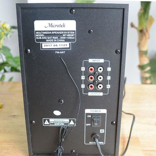 Hình ảnh mặt sau Loa MICROTEK MT- 665BT 4.1