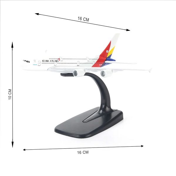 Mô hình máy bay Asiana Airlines Airbus A380 16cm Everfly