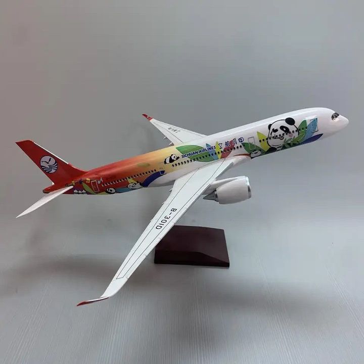 Mô Hình Máy Bay Gấu Trúc Sichuan Airlines A350 Tứ Xuyên Trung Quốc 47cm