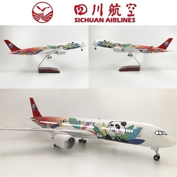 Mô Hình Máy Bay Gấu Trúc Sichuan Airlines A350 Tứ Xuyên Trung Quốc 47cm