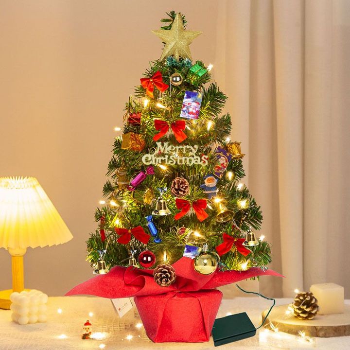 Cây thông 60cm kèm đồ trang trí noel