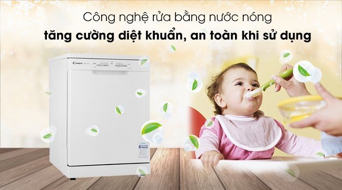 Máy rửa chén Candy CDPN 1L390PW