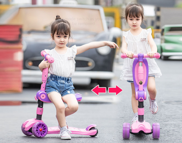 Xe trượt Scooter 3 Bánh Ghế Ngồi, Có Đèn và Nhạc vui nhộn