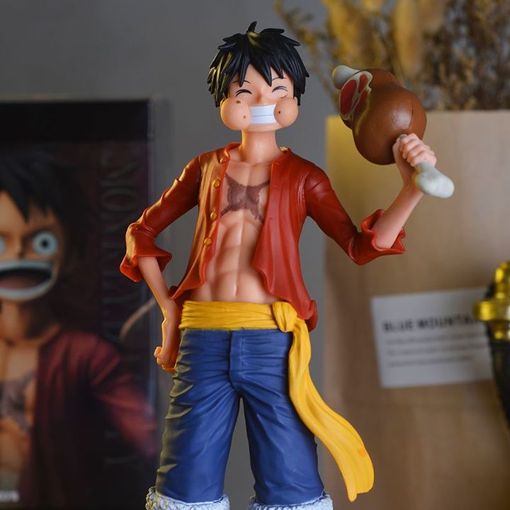 Mô hình One Piece Monkey D Luffy Mũ Rơm Ăn Thịt 25cm