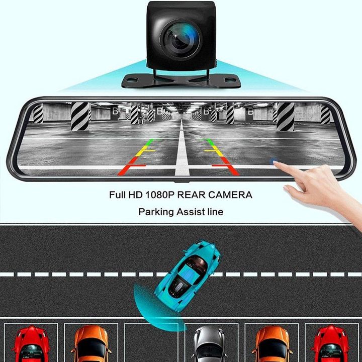 Camera hành trình gương ô tô K888 tiếng Việt dễ sử dụng