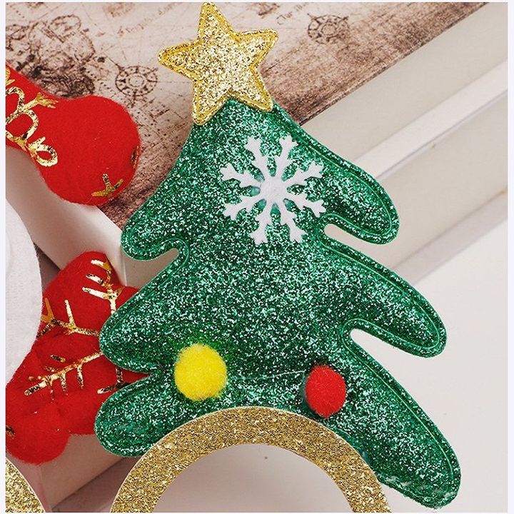 Gọng kính ông già noel và cây thông noel cho lễ hội giáng sinh