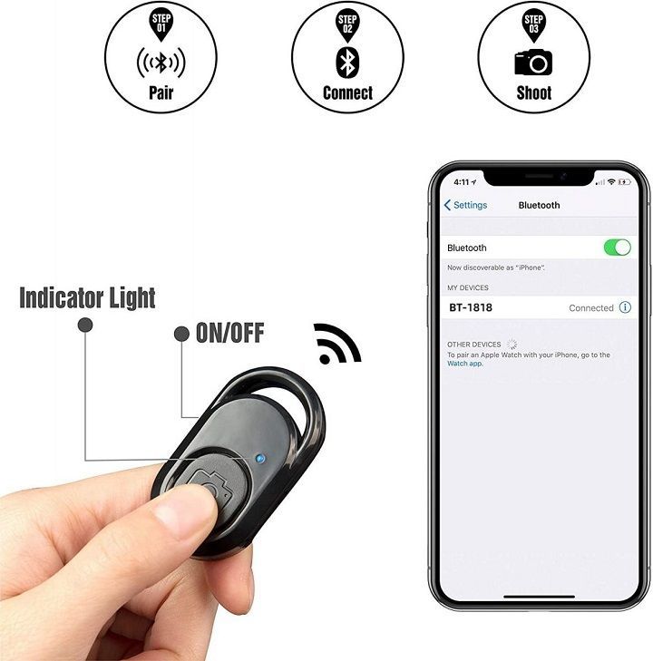 Giá đỡ 3 chân chụp hình cho điện thoại có điều khiển bluetooth 160cm