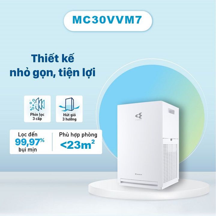 Máy lọc không khí Daikin MC30YVM7 chính hãng bảo hành 12th