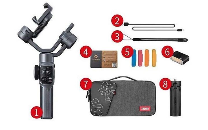 Gimbal chống rung điện thoại Zhiyun Smooth 5S Combo Grey Chính Hãng