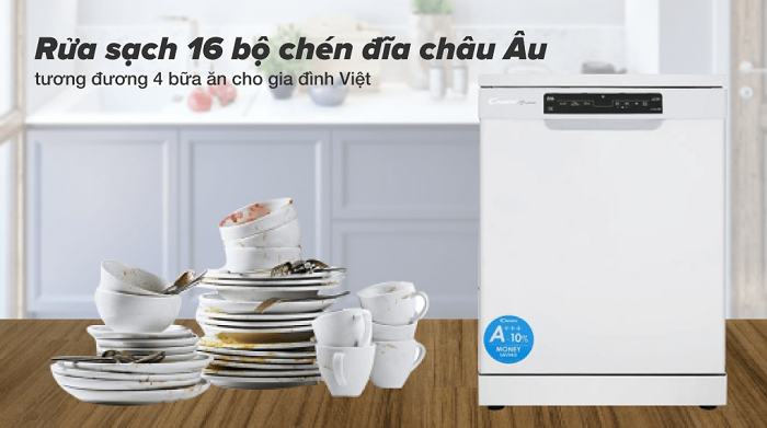 Máy rửa chén Candy CDPN 4D620PW/E