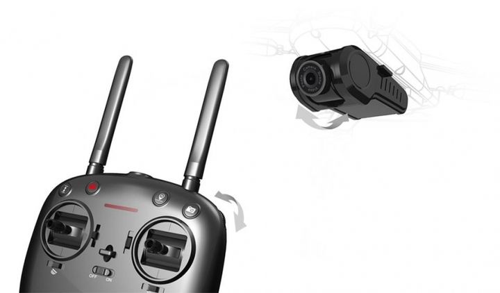 camera và tay điều khiển của flycam Bugs 5w