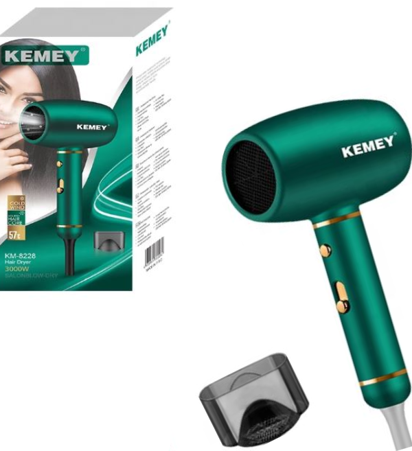 Máy sấy tóc nóng lạnh 3 tốc độ sấy Kemei KM-8228