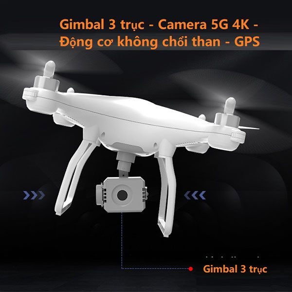 Flycam L5 Pro 2020 Camera 4K Gimbal 3 Trục Chính Hãng