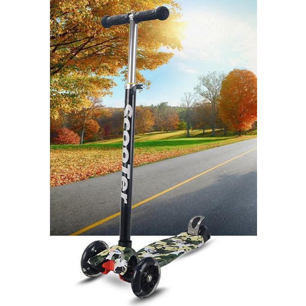 Xe Trượt Scooter 3 Bánh họa tiết Graffiti đẹp mắt, Đèn Led nhiều màu QC-2865Y