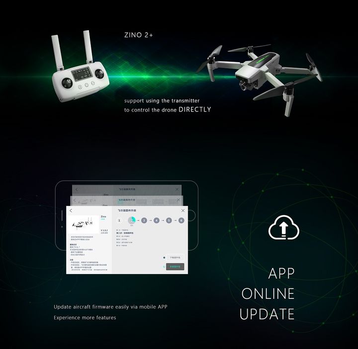 Flycam Hubsan Zino 2 Plus Combo 3 Pin và Balo