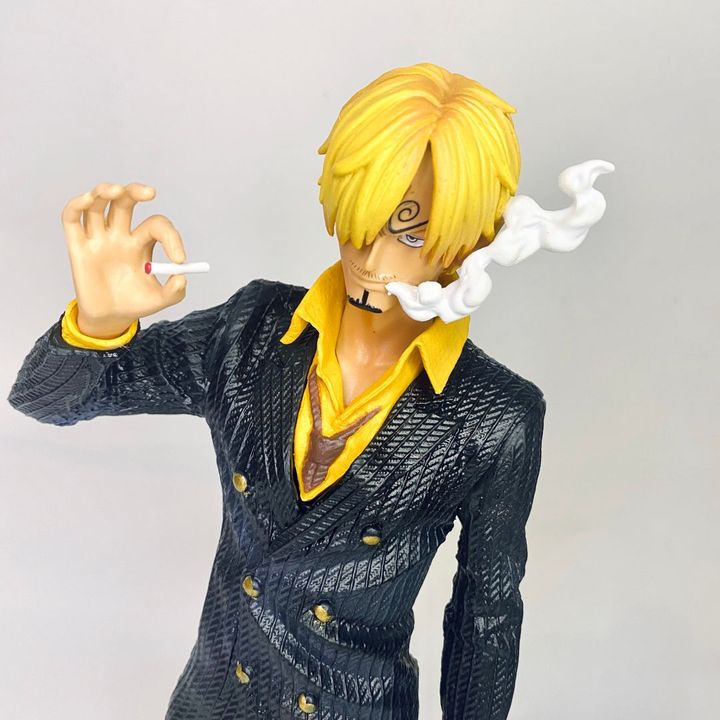 Mô hình nhân vật Sanji áo đen trong truyện tranh One Piece cao 32 cm, chân phải bốc lửa siêu ngầu