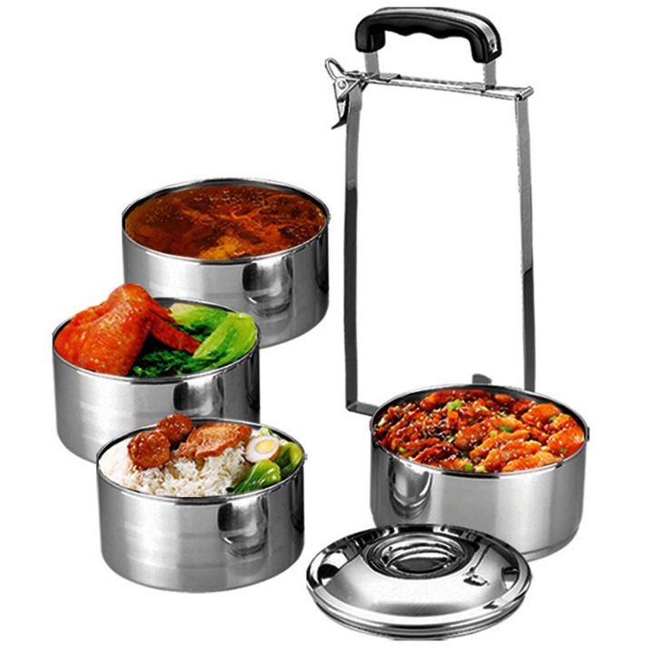 Cặp lồng mang cơm 3 tầng inox cao 12cm