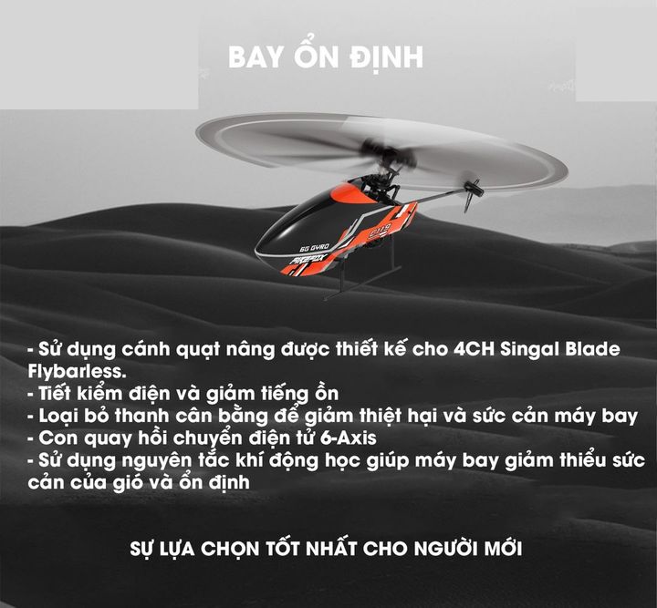 Máy Bay Trực Thăng Điều Khiển Từ Xa Heli119 C119 4CH FireFox