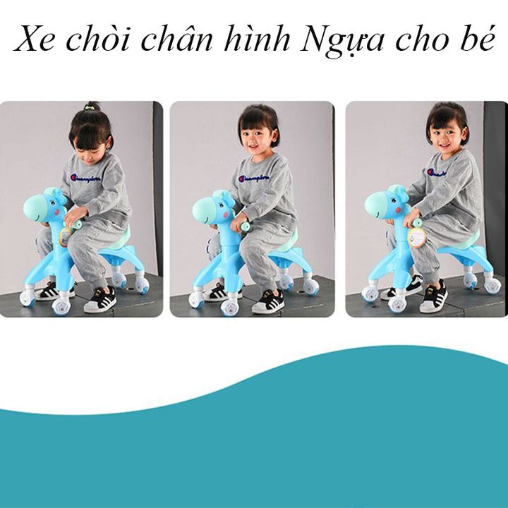 Xe chòi chân hình Ngựa cho bé tập đi Chính Hãng Giá Rẻ