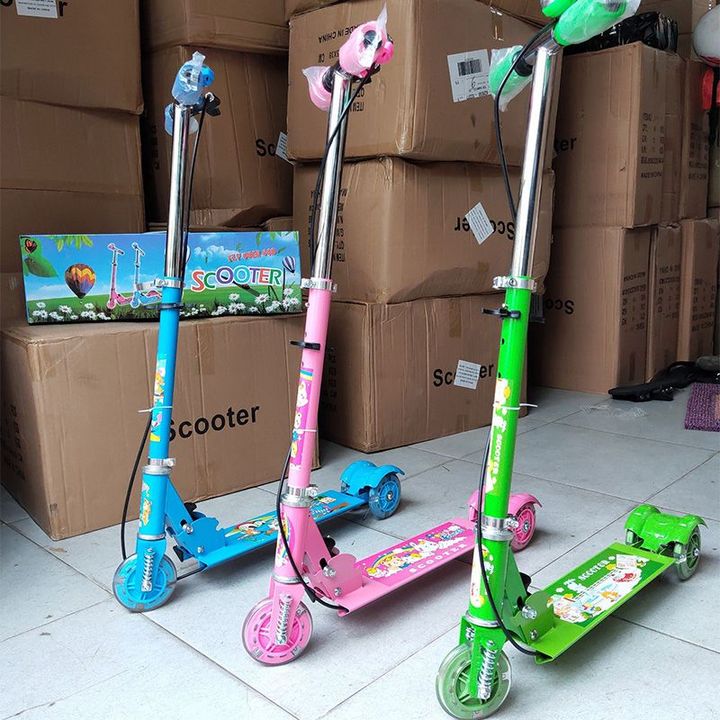 Xe trượt Scooter Có Lò Xo, Chuông và Phanh 2108-C