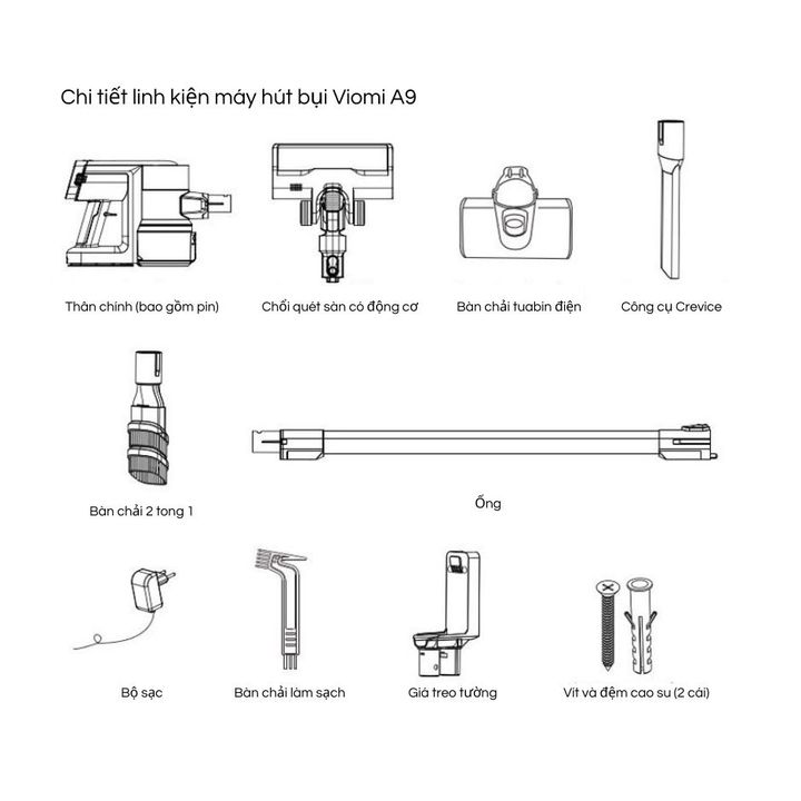 Máy hút bụi cầm tay Viomi A9 (Aeolus 9)