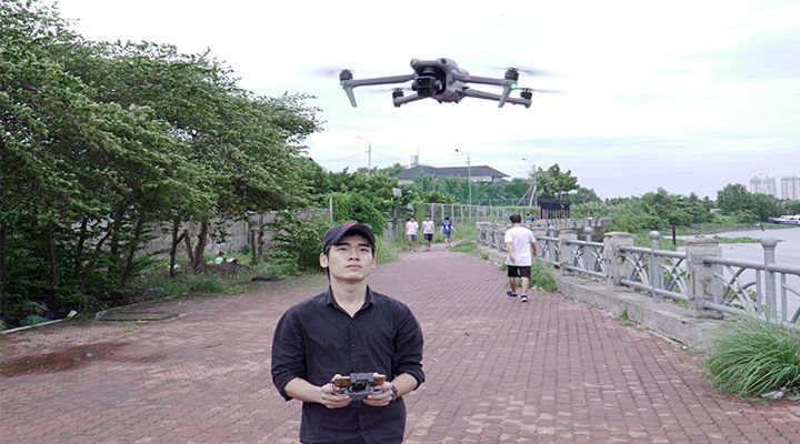 Ảnh chụp khi Dji air 3 đang chuẩn bị bay lên