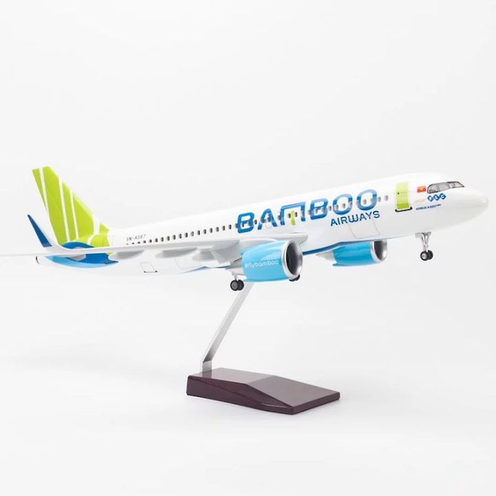 Mô hình Máy bay lắp ghép BamBoo Airways Airbus A320 47cm