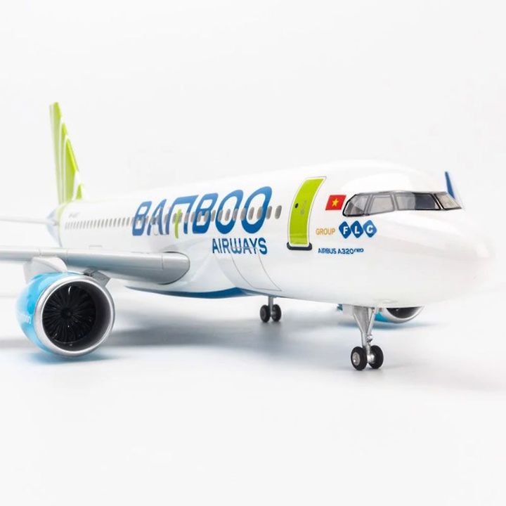 Mô hình Máy bay lắp ghép BamBoo Airways Airbus A320 47cm