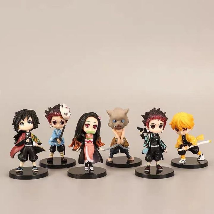 Mô hình Anime Kimetsu No Yaiba Trọn bộ 6 Nhân Vật Chibi