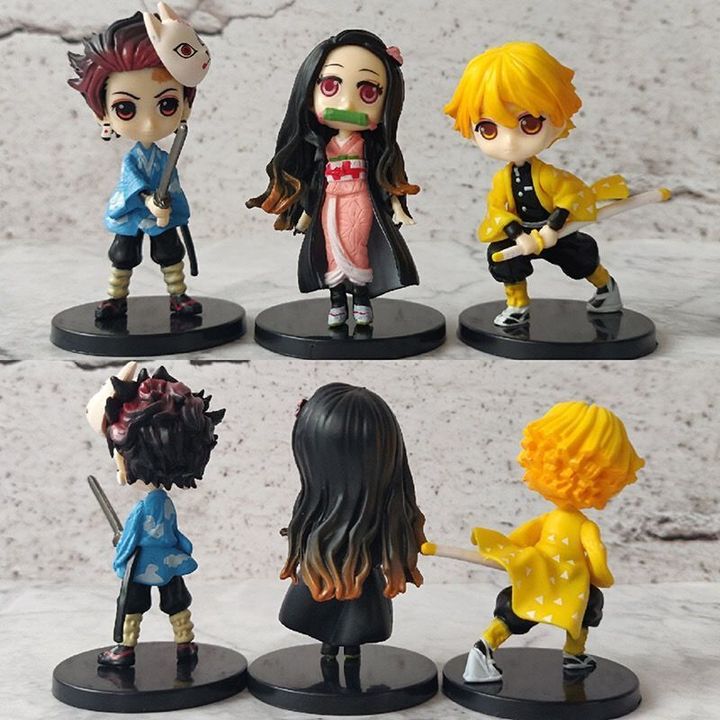 Mô hình Anime Kimetsu No Yaiba Trọn bộ 6 Nhân Vật Chibi