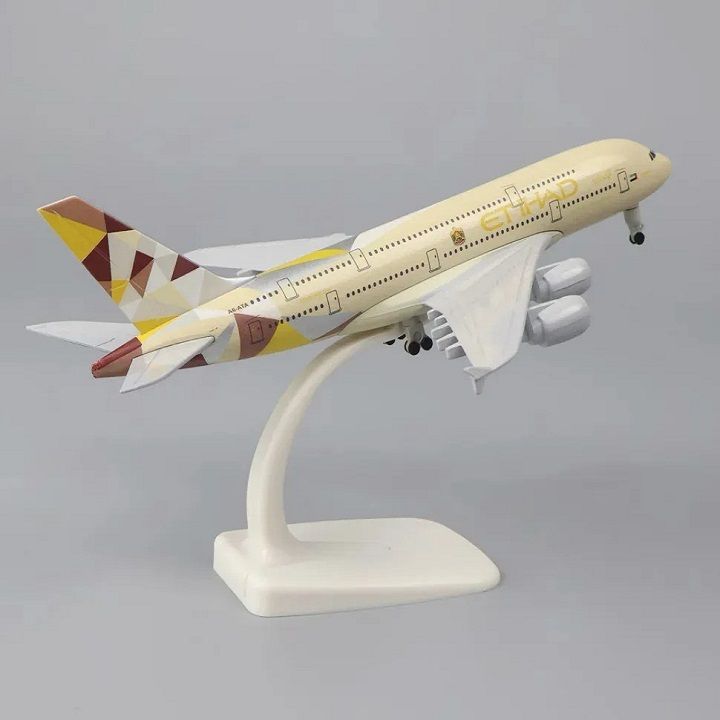 Mô hình máy bay Etihad Airbus A380 20cm